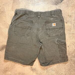 Carhartt Relaxed Fit Shorts Mens 38x9 Reg Green Ripstop Outdoors